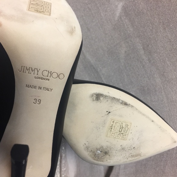 Jimmy Choo Point-Toe Leather Ankle Booties Size 39 - Picture 8 of 8